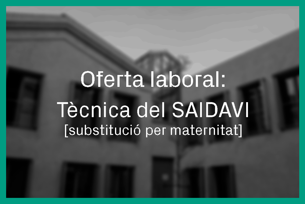 Oferta laboral - Tècnica SAIDAVI