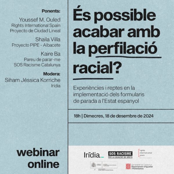 Webinar: És possible acabar amb la perfilació racial?